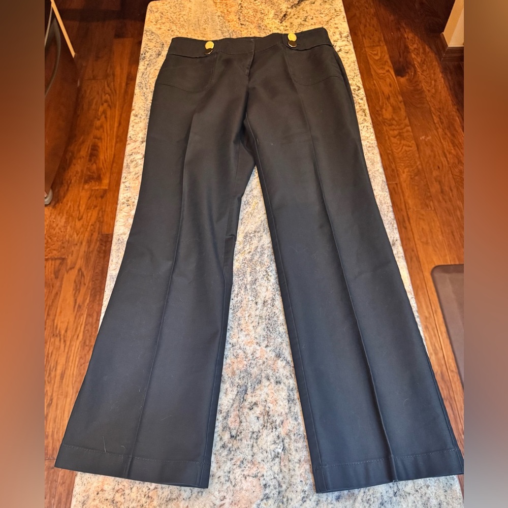 Ann Taylor Black Wide-Leg Dress Pants